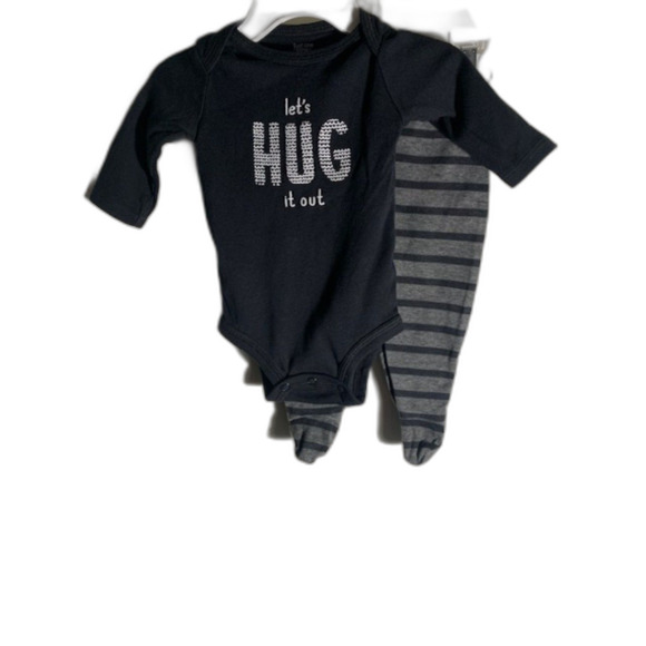 Carter Bundle 2 Long Sleeve onesie & Pants 3 Months - Picture 3 of 6